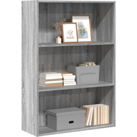 vidaXL Bookcase Grey Sonoma 80x30x114 cm Engineered Wood