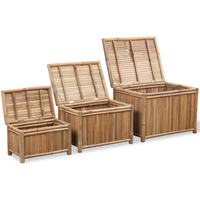 vidaXL Storage Boxes 3 pcs Bamboo