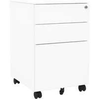 vidaXL Mobile File Cabinet White 39x45x60 cm Steel