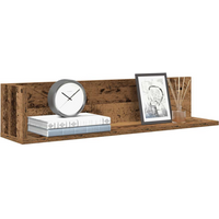 vidaXL Wall Shelves 2 pcs Old Wood 75x16.5x16.5 cm Engineered Wood