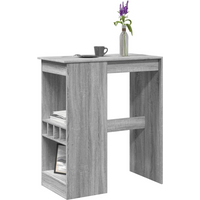 vidaXL Bar Table with Racks Grey Sonoma 90x47.5x103.5 cm Engineered Wood