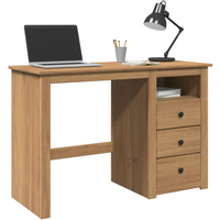 vidaXL Desk Panama 112x45x75 cm Solid Wood Pine