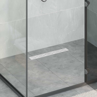 vidaXL Shower Drain Line Design with 360° Siphon Silver 50 cm