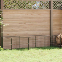 vidaXL Dog Kennel Black 3 m² Steel