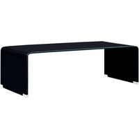vidaXL Coffee Table Black 98x45x31 cm Tempered Glass