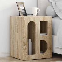 vidaXL Bedside Table 2 pcs Sonoma Oak 40 x 35 x 50 cm Engineered Wood