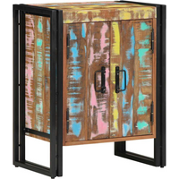 vidaXL Shoe Cabinet Multicolour 56 x 35 x 70 cm Solid Reclaim wood
