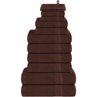 vidaXL 12 Piece Towel Set "FROGN" Brown 360 gsm