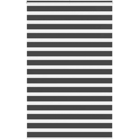 vidaXL Zebra Blind Black 150x230 cm Fabric Width 145.9 cm Polyester