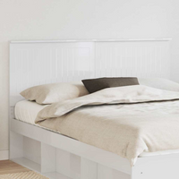 vidaXL Headboard with Headboard Gloss White 160 cm Engineered wood