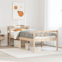 vidaXL Senior Bed with Headboard without Mattress 90x190 cm Single