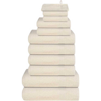 vidaXL 12 Piece Towel Set "FROGN" Cream 360 gsm