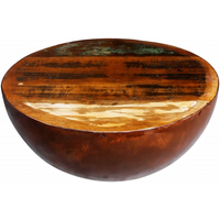 vidaXL Coffee Table Bowl-shaped with Steel Base Solid Reclaimed Wood