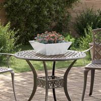 vidaXL Garden Planter 5 pcs Silver 40 x 40 x 15 cm Stainless Steel