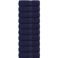 vidaXL Guest Towels "FROGN" 10 pcs Navy Blue 30x50 cm 360 gsm