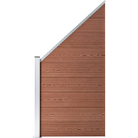 vidaXL Fence Panel WPC 95x(105-180) cm Brown