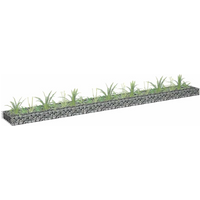 vidaXL Gabion Raised Bed Galvanised Steel 270x30x10 cm