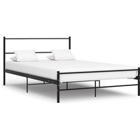vidaXL Bed Frame with Headboard without Mattress Black 140x200 cm Metal