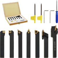 vidaXL 12 Pieces Indexable Turning Tool Set 8x8 mm 70 mm