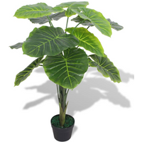 vidaXL Artificial Taro Plant with Pot 85 cm Green