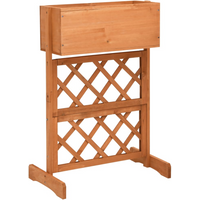 vidaXL Garden Trellis Planter Orange 45x30x74 cm Solid Firwood