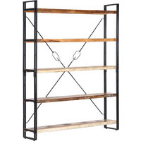 vidaXL 5-Tier Bookcase 140x30x180 cm Solid Reclaimed Wood