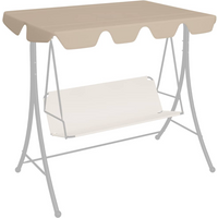 vidaXL Replacement Canopy for Garden Swing Beige 188/168x145/110 cm