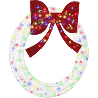 vidaXL Wreath with 150 LEDs Multicolour 120 cm Acrylic