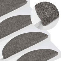 vidaXL Stair Mats Self-adhesive 30 pcs Grey 56x17x3 cm