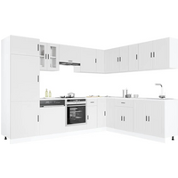 vidaXL 14 Piece Kitchen Cabinet Set Porto White Engineered Wood
