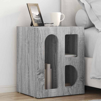 vidaXL Bedside Table 2 pcs Grey Sonoma 40 x 35 x 50 cm Engineered Wood