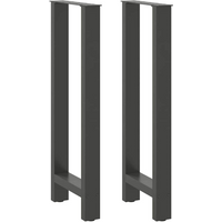 vidaXL Bar Table Legs Anthracite 2 pcs 40x(100-101) cm Steel