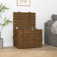 vidaXL Storage Box Honey Brown 58x40.5x42 cm Solid Wood Pine