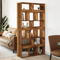 vidaXL Room Divider Old Wood 100x33x187.5 cm Engineered Wood