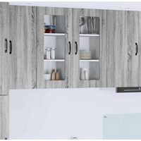 vidaXL Kitchen Cabinet Kalmar 2 pcs Grey Sonoma 40 x 31 x 80 cm