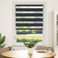 vidaXL Zebra blind 100.9x175 cm Fabric Width 96.7 cm black