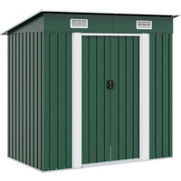 vidaXL Garden Shed Green Metal