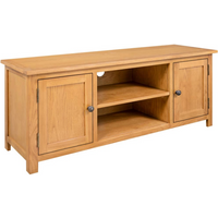vidaXL TV Cabinet 110x35x44 cm Solid Oak Wood