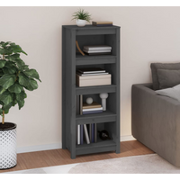 vidaXL Book Cabinet Grey 50x35x125.5 cm Solid Wood Pine