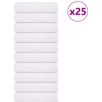 vidaXL Bath Towels "FROGN" 25 pcs White 100x150 cm 360 gsm
