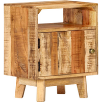 vidaXL Bedside Table 40x30x50 cm Rough Mango Wood
