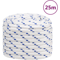 vidaXL Boat Rope White 20 mm 25 m Polypropylene