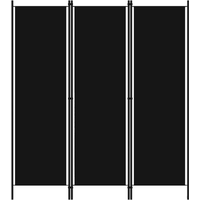 vidaXL 3-Panel Room Divider Black 150x180 cm