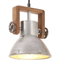 vidaXL Industrial Hanging Lamp 25 W Silver Round 19 cm E27