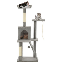 vidaXL Cat Tree with Sisal Scratching Posts 120 cm Grey