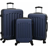 vidaXL Suitcase with Lock 3 pcs Dark Blue 50 x 31 x 78 cm ABS Plastic