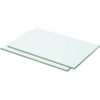 vidaXL Shelves 2 pcs Panel Glass Clear 50x25 cm