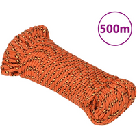 vidaXL Boat Rope Orange 4 mm 500 m Polypropylene