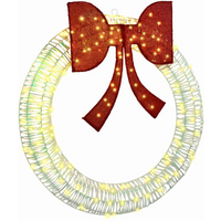 vidaXL Wreath with 150 LEDs Warm white 121 x 121 x 10 cm PET