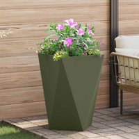vidaXL Planter Olive Green 50 x 50 x 75 cm Steel
